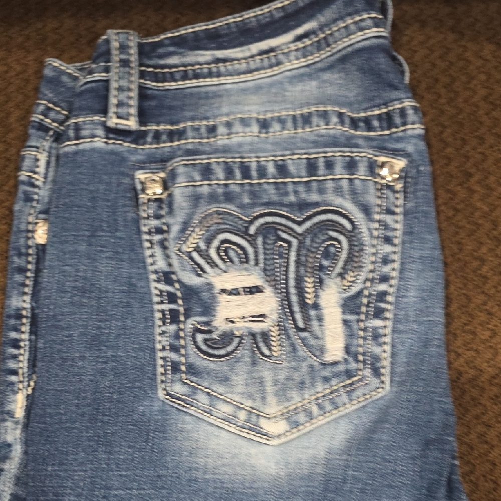 Miss Me Distressed Blue Jeans